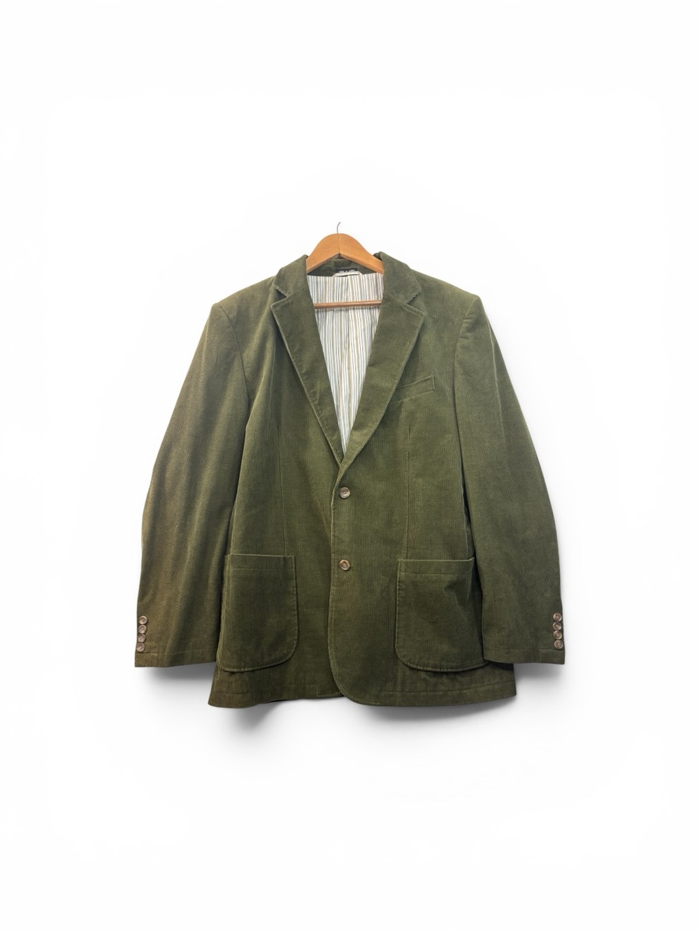 Consensus SportsWear Corduroy Olive Green Sports Coat Men’s Size Large